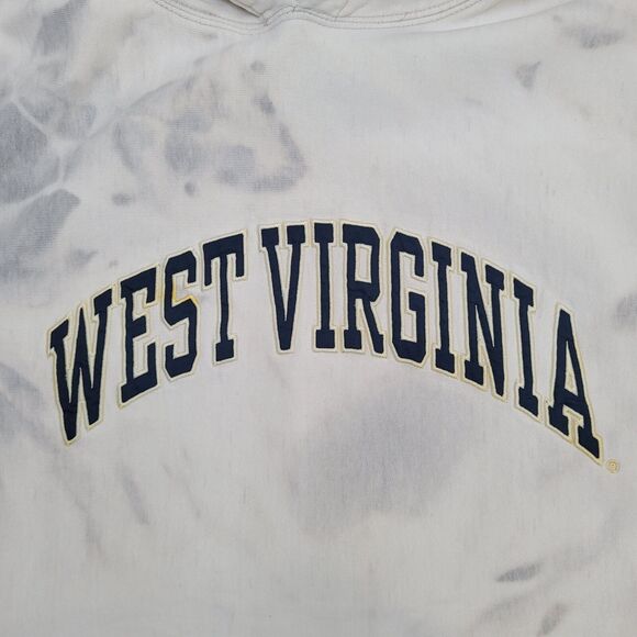 West-Virginia Mountaineers Hoodie XS 23x27 Gray White - Picture 3 of 14